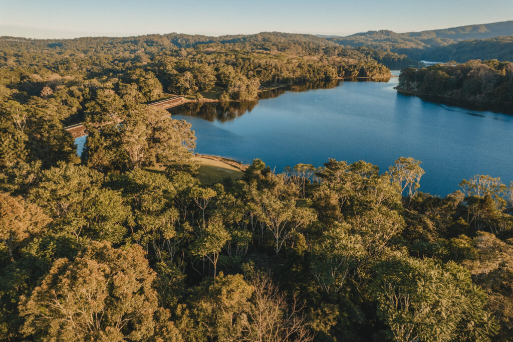 Aerial view od Rocky Creek Dam